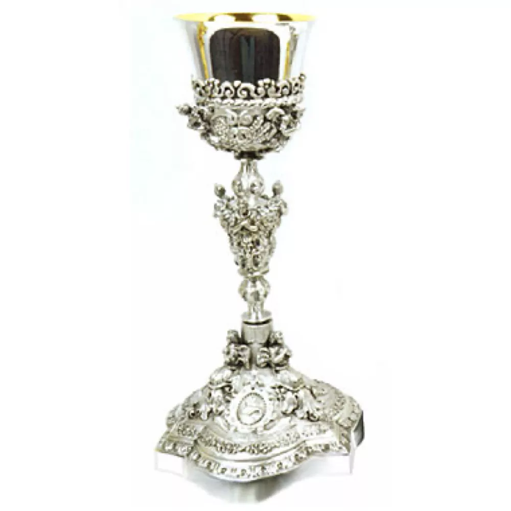 Calice in metallo cesellato argentato ALB 714.